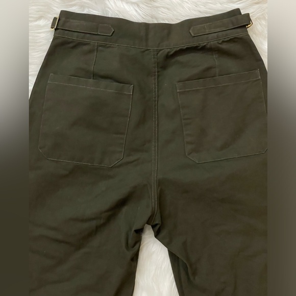 VTG NON STOCK British Army Style Double Pleated Trousers Army Green, Size 30 - Picture 6 of 14